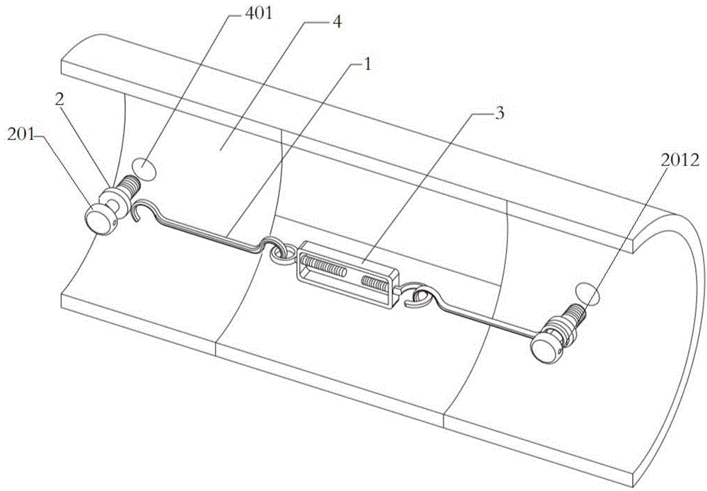 一种用于隧道盾构管片环的拉紧装置的制作方法