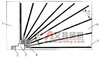 扇形孔装药处的孔口及孔底距离